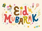 Eid Mubarak kleurrijk